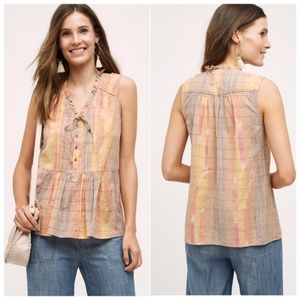 Anthropologie Holding Horses Orange Faye Top